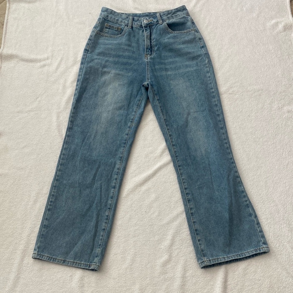 Stylish Blue Wide Leg Jeans
